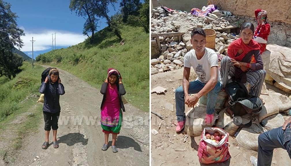 यातायातको सुबिधा नहुँदा स्याउ बेच्ने किसानलाई सास्ती