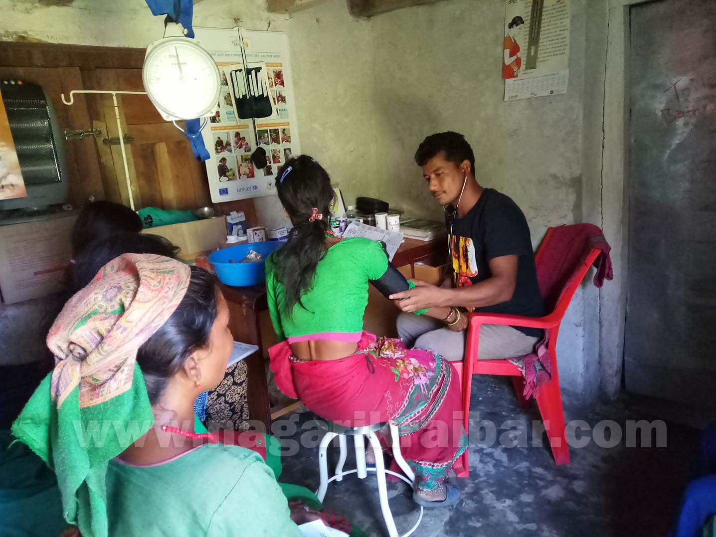 वडा स्वास्थ्य केन्द्रमा विरामी संख्या बढ्दै