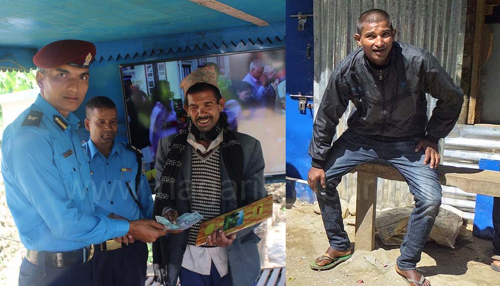 मानसिक रोगी सुनारलाई प्रहरीको आर्थिक सहयोग