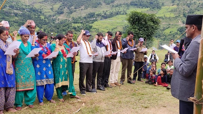 नेकपा बुढीगंगा नगर कमिटीद्धारा सपथ ग्रहण