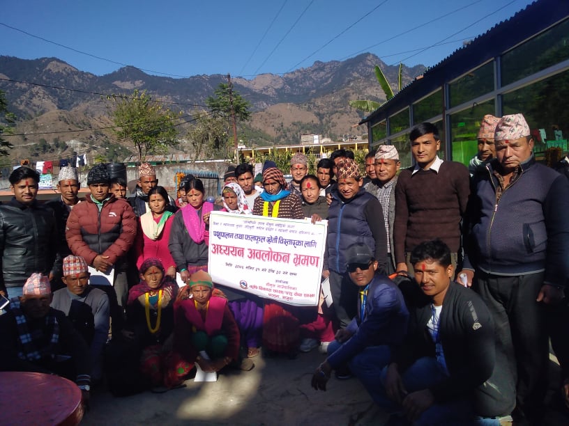 गौमुलका कृषक १० दिने कृषि भ्रमणमा