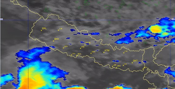 मङ्गलबार पनि चट्याङसहित पानी पर्ने सम्भावना