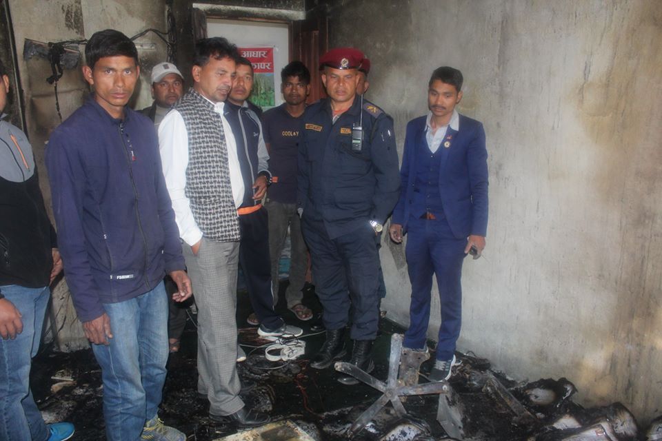 बुढीगंगा नगरपालिकामा लागेको आगलागिबाट ३६ लाखको क्षती