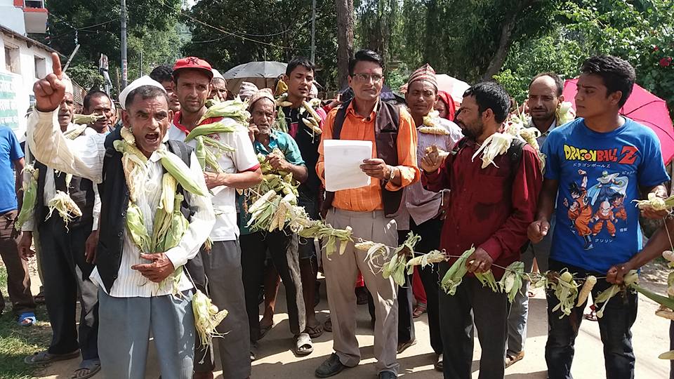 बाँदरविरुद्ध किसानको र्‍यालीः परिवार नियोजन गर्न माग
