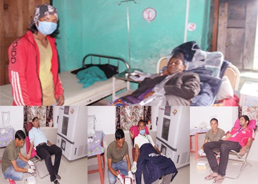 वृद्धको ज्यान बचाउँन पत्रकारले दिए रगत