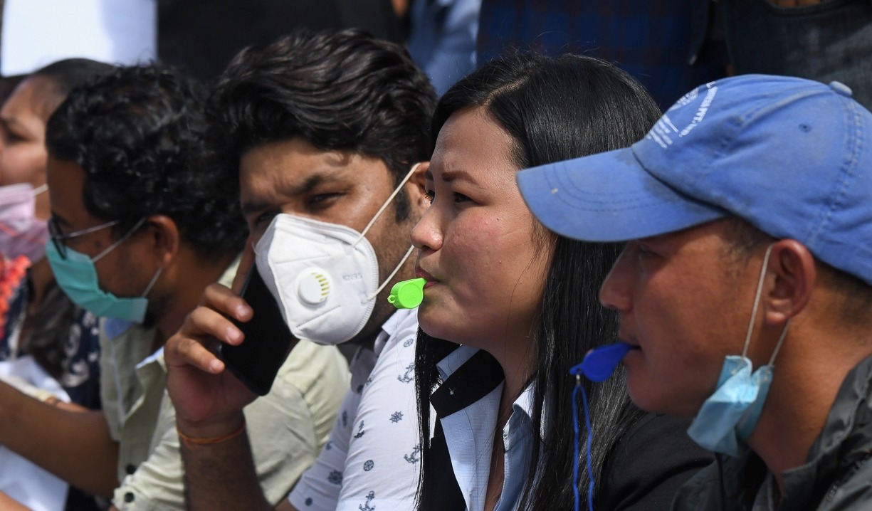 रुकुम घटनाको विरोधमा काठमाडौंमा सिठी जुलुस