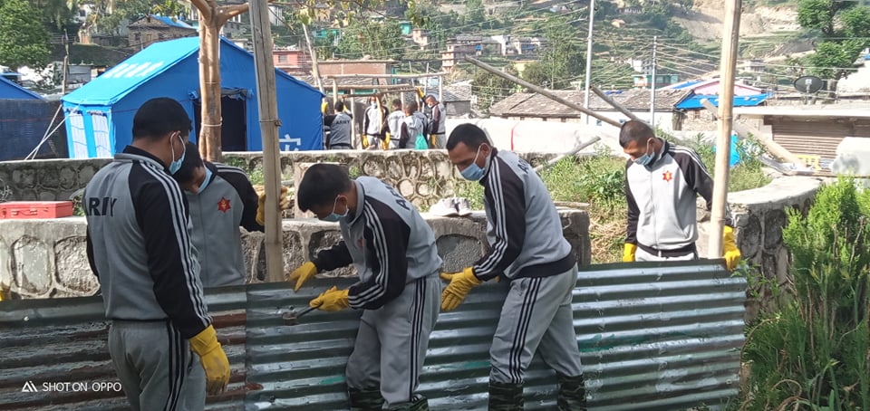 नेपाली सेनाले बनायो मार्तडीमा ४ वेडको आईसोलेशन वार्ड
