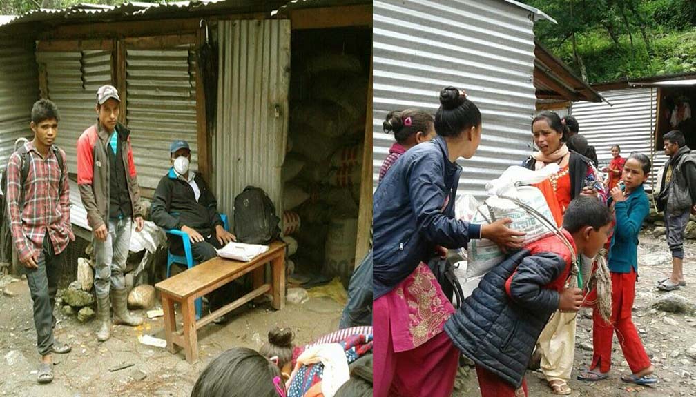 बाजुराका ११ स्थानबाट दिवा खाजा वितरण गरिदै