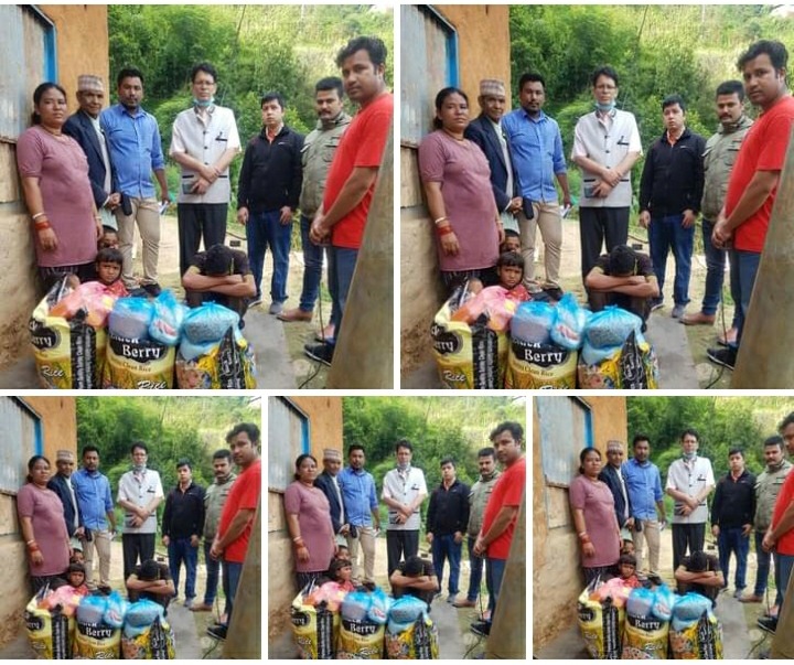 काठमाण्डौंमा अलपत्र परेका सार्कीको परिवारलाई खाद्यन्न सहयोग