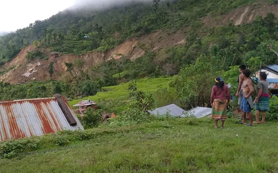 अर्घाखाँची शितगंगाको पहिरोले डेढ दर्जन परिवार विस्थापित