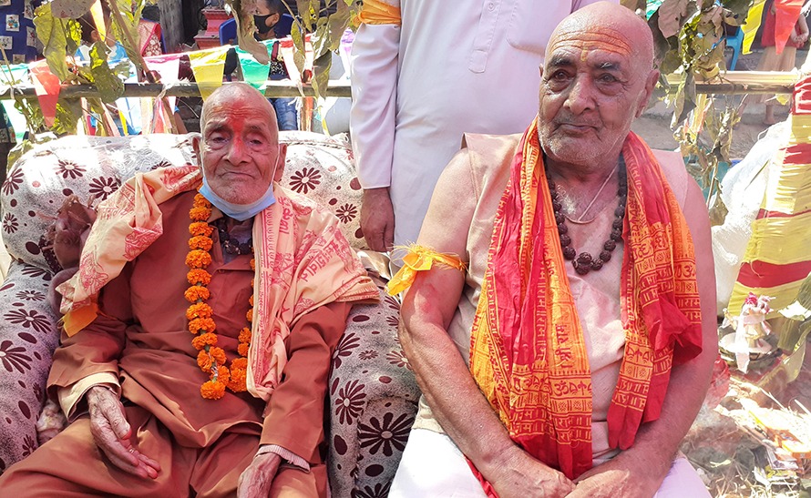 १०८ वर्षीय बाबुले गराइदिए छोराको चौरासी पूजा