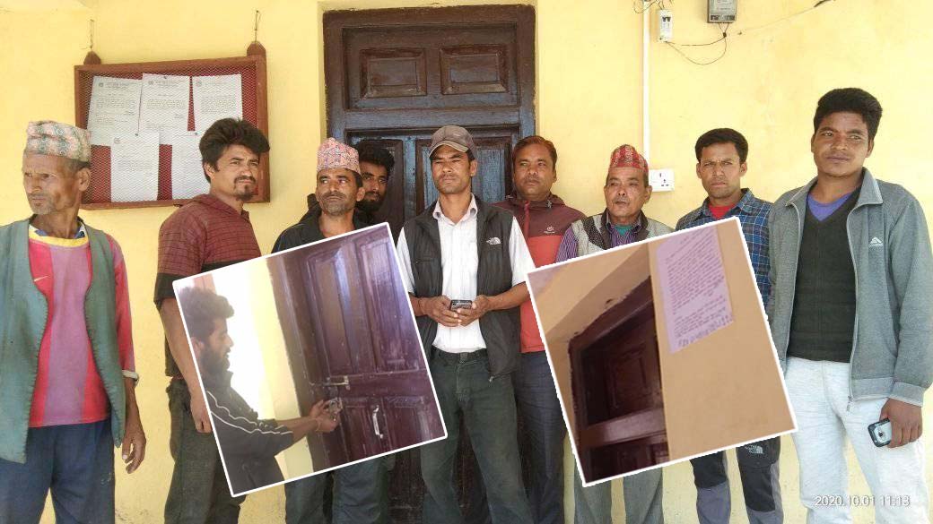 खप्तड छेडेदहको ६ नम्बर वडा कार्यालयमा तालावन्दि