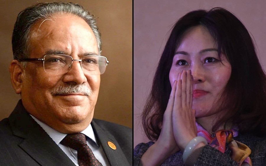 प्रचण्ड र चिनियाँ राजदूत यान्छीबीच भेट