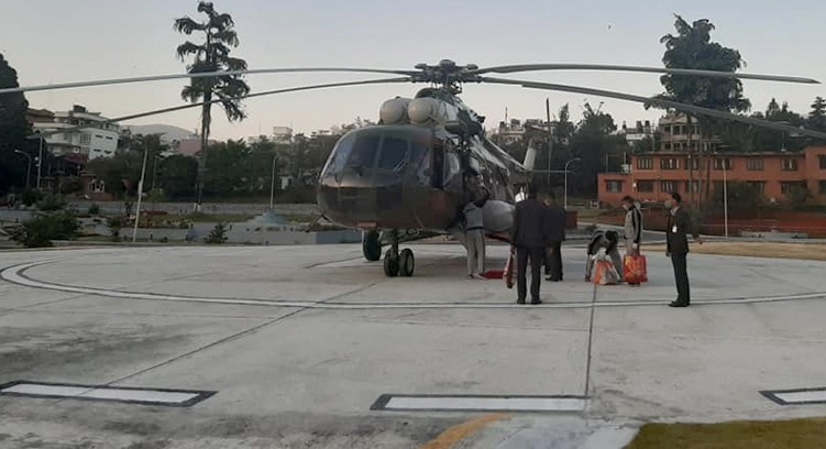 प्रधानमन्त्री निवासमै बन्यो हेलिप्याड