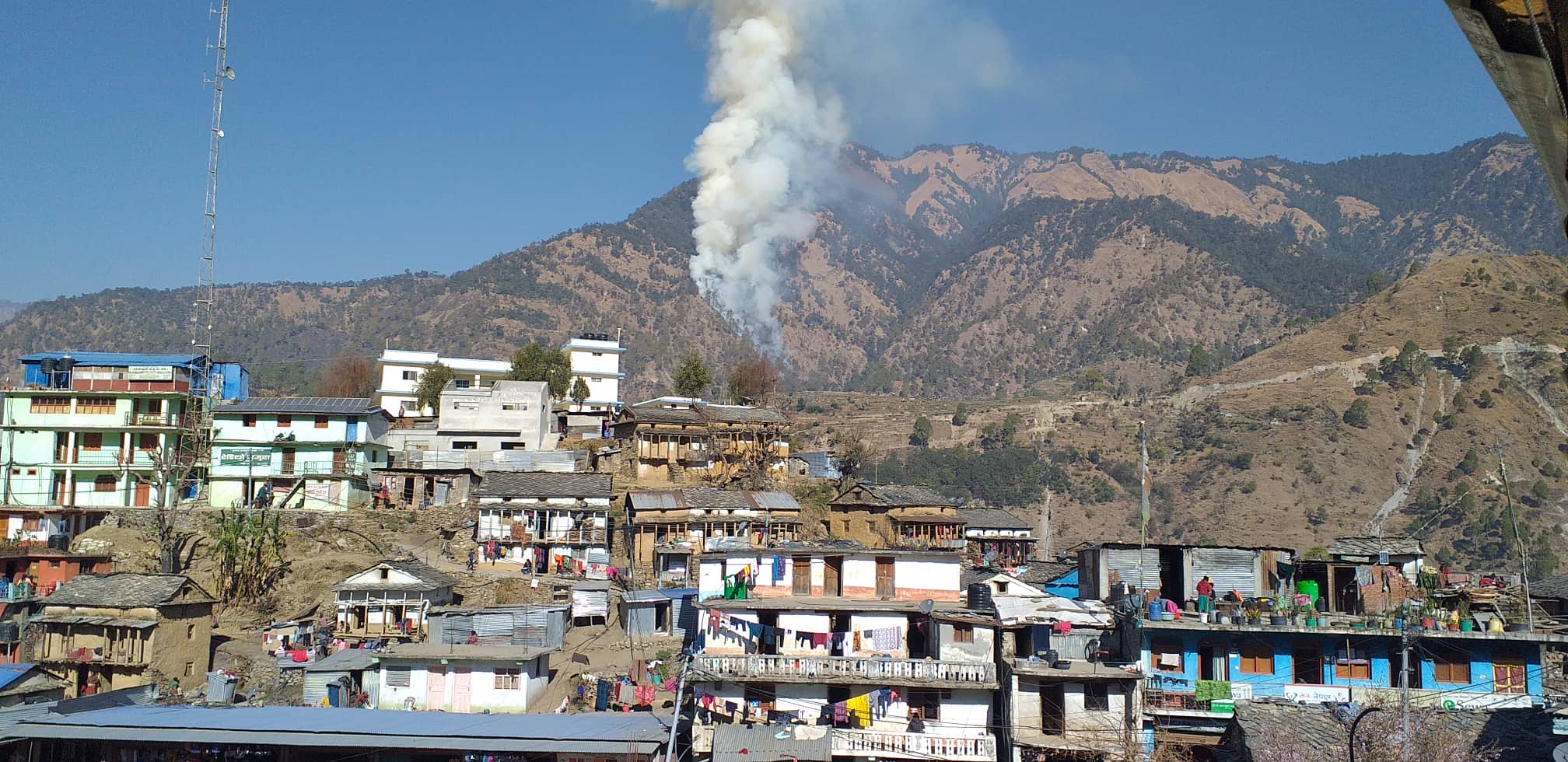 बडीमालिका नगरपालिकाको खणेनी जंगलमा आगलागी