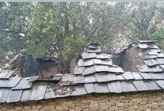 त्रिवेणी नगरपालिकामा घरमा आगलागी पाँच लाख बरावरको क्षेतिको अनुमान