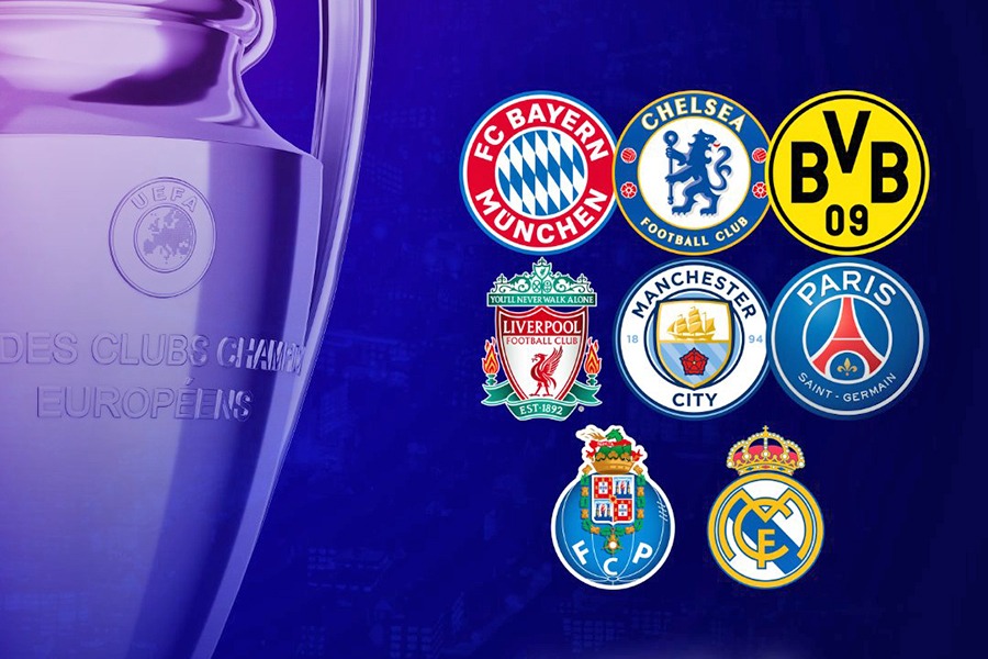 यी हुन् च्याम्पियन्स लिगको क्वाटरफाइनल पुग्ने ८ टिम