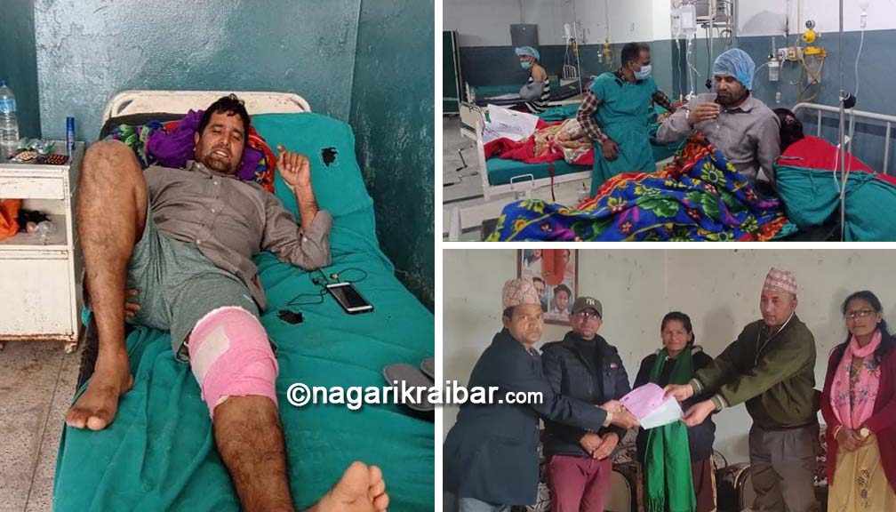 उपचाररत रहेका घाइते पत्रकार पण्डितलाई आर्थिक सहयोग