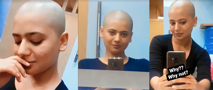 कपाल मुण्डन गरेपछि केकीले भनिन्–‘एकछिन त रोएँ’