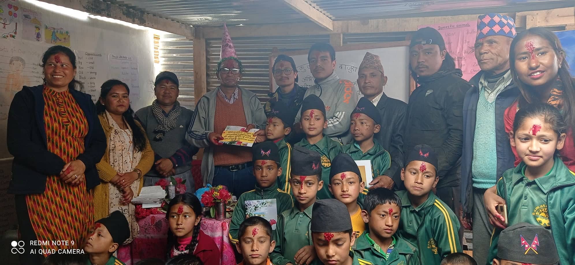 नेकपाका नेता शाही जसले जन्मदिनमा विद्यालयलाई सहयोग गरे