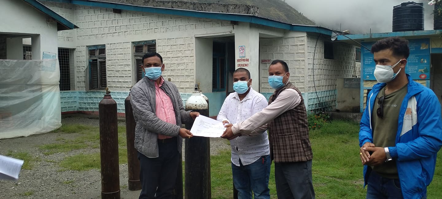 नागरिक अगुवाद्धारा कोल्टी क्षेत्रमा १० वटा अक्सिजन सिलिन्डर सहयोग