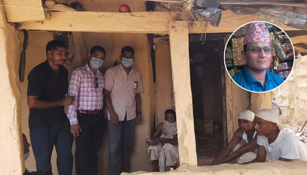 मृतक थापाको परिवारलाई व्यवसायीद्धारा आर्थिक सहयोग