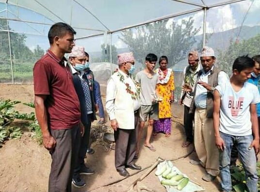 त्रिवेणीमा आधुनिक फलामे टनेलको नगर प्रमुख रावलद्धारा अनुगमन