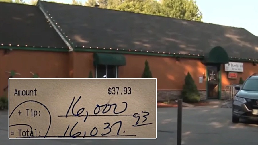 ४८ सयको खाना खाएर १६ लाख टिप्स !