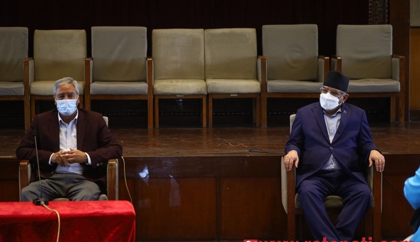 प्रचण्डलाई कोरोना संक्रमण भएपछि देउवा पनि आइसोलेशनमा