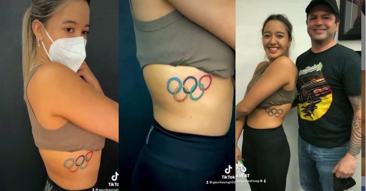 गौरिकाले खोपिन् ओलम्पिक ‘रिङ ट्याटू’