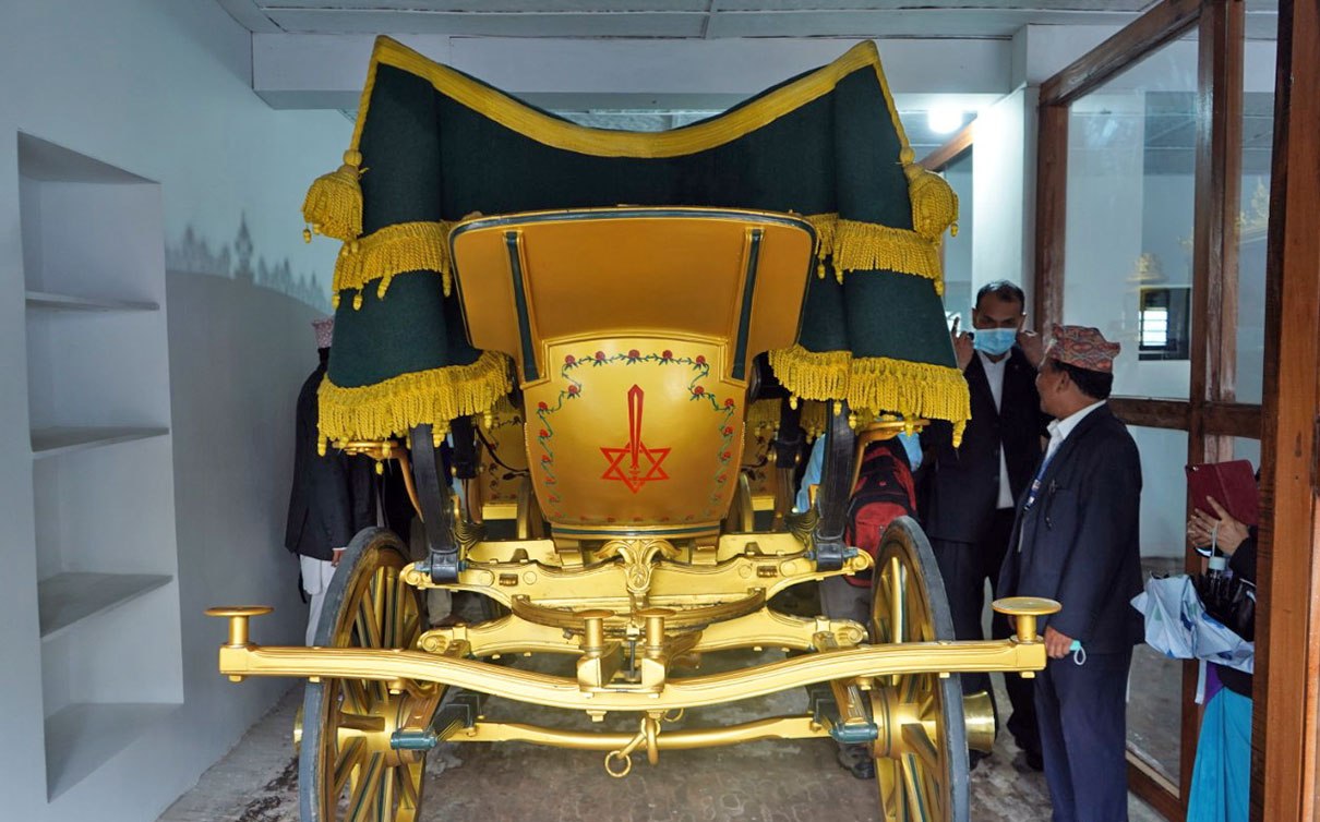 नारायणहिटी दरबार संग्रहालयमा सुनौलो बग्गी सार्वजनिक