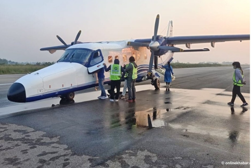 सीता एयरको जहाज बँदेलसँग ठोक्कियो