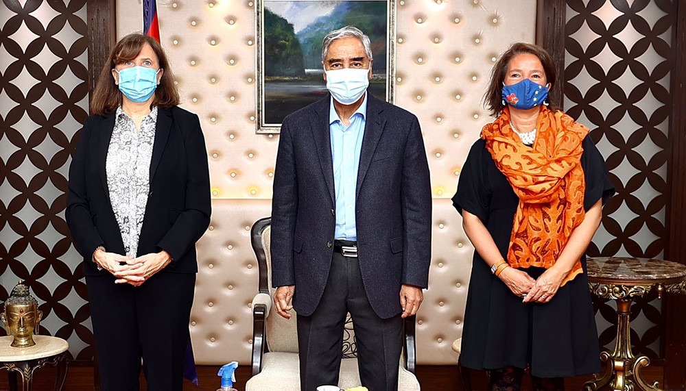 प्रधानमन्त्री र ईयू प्रतिनिधिबीच भेटवार्ता