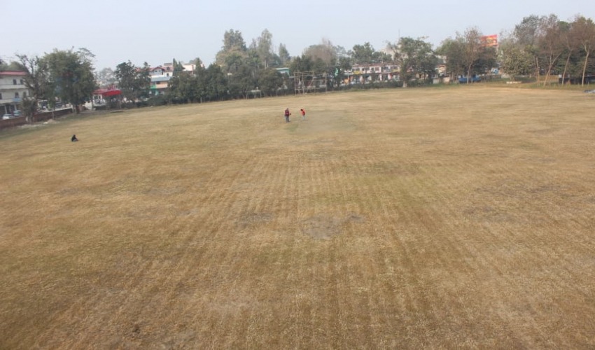 लिटल फ्लावर प्रिमियर लिगको लागि यसरी हुँदैछ मैदान तयार (तस्बिरहरु)