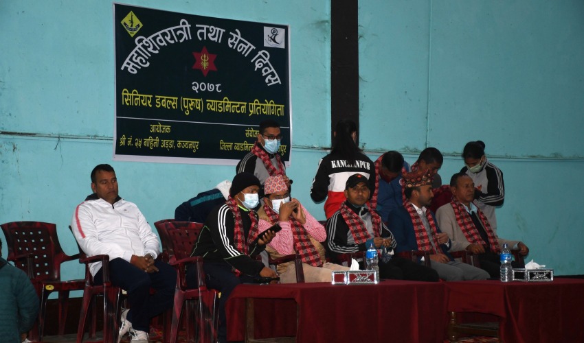 महेन्द्रनगरमा सेना दिवसको अवसरमा व्याडमिन्टन प्रतियोगिता