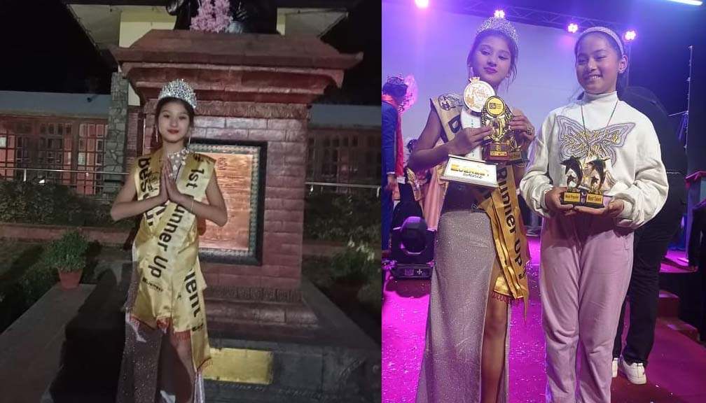 मल्टीमिडिया किड्स मोडेल अफ द ईयरको रनरमा बाजुराकी रितिका प्रथम