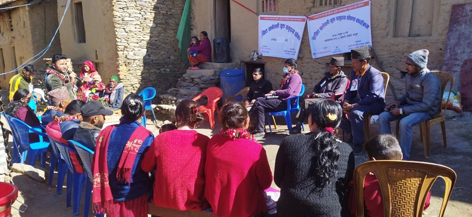 रावलबाडा टाेल सुरक्षित खानेपानी युक्त समुदाय घोषणा