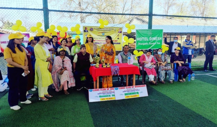 लायन्स क्लब अफ धनगढीको महिला पेनाल्टी सुट आउट सम्पन्न