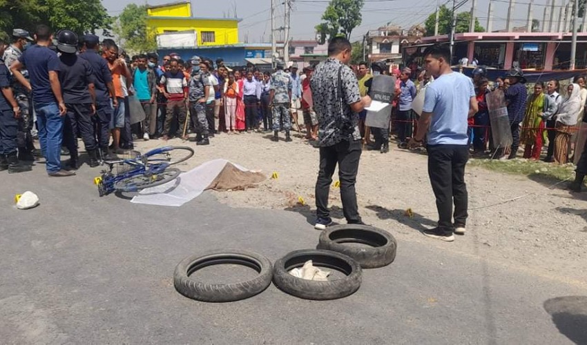 कञ्चनपुरमा बसको ठक्करबाट महिलाको मृत्यु