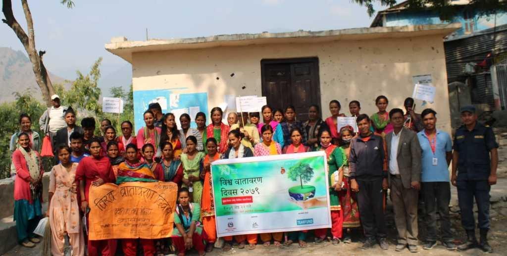विश्व वातावरण दिवसको अवसरमा आईएन एफ नेपालले गर्यो कोल्टीमा वृक्षारोपण