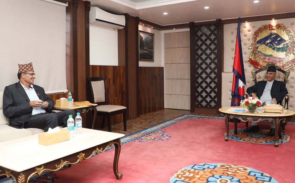 प्रधानमन्त्री र सभामुखबीच भेटवार्ता