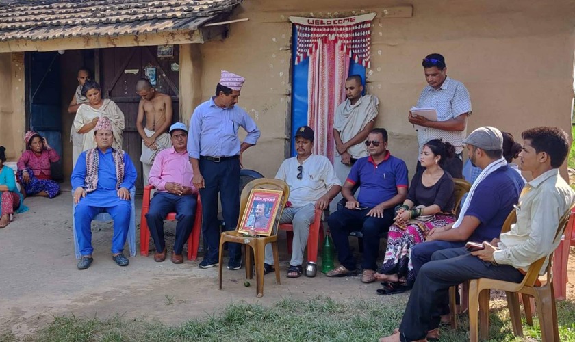 वरिष्ठ गायक कडायतको १३औं दिनको पुण्य तिथिमा परिवारलाई आर्थिक सहयोग