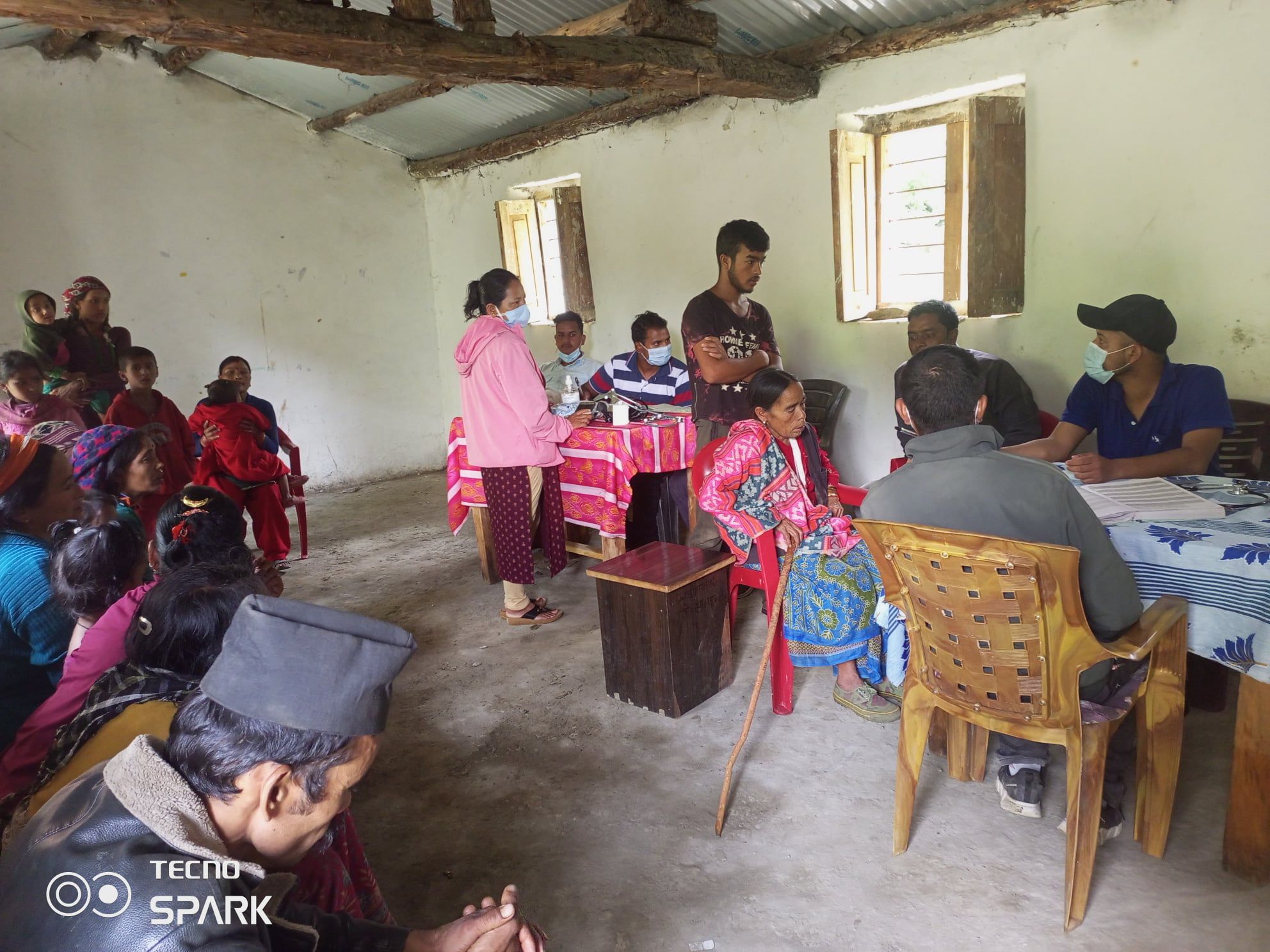 वडा नम्बर ६ काेर्धमा निशुल्क स्वास्थ्य शिविर संचालन