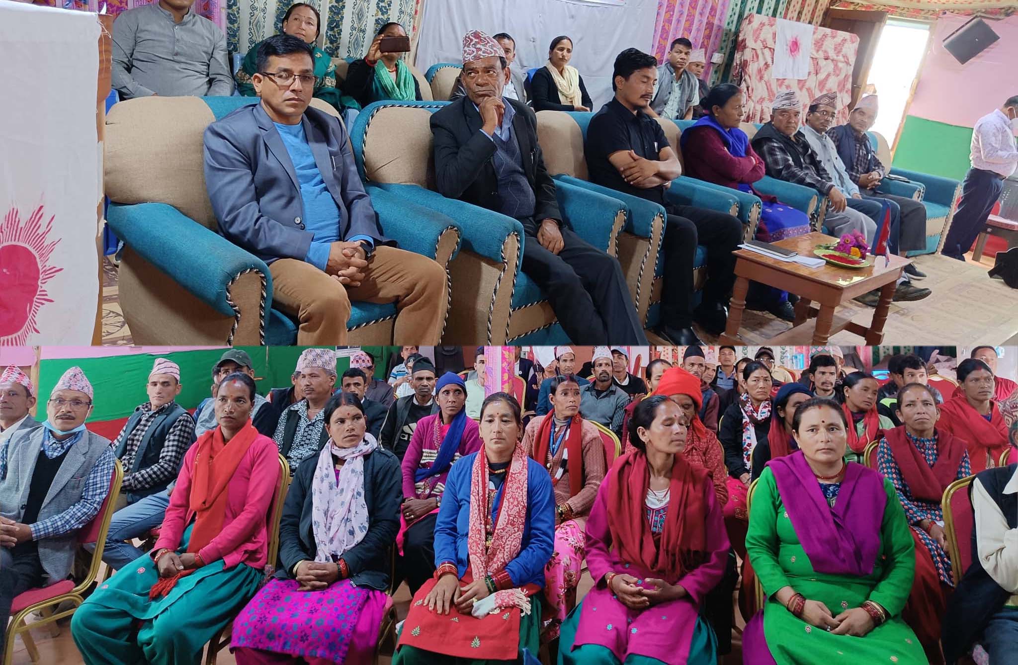 नेकपा एमाले गौमुल गाउँ कमिटीद्धारा शुभकामना आदानप्रदान