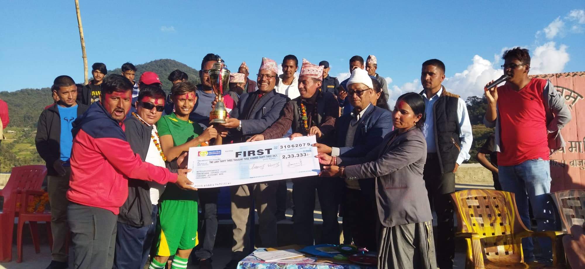 चाैथाे छेडेदह कप फुटबल प्रतियोगिताकाे उपाधि पनि कन्सर्न बाजुरालाई