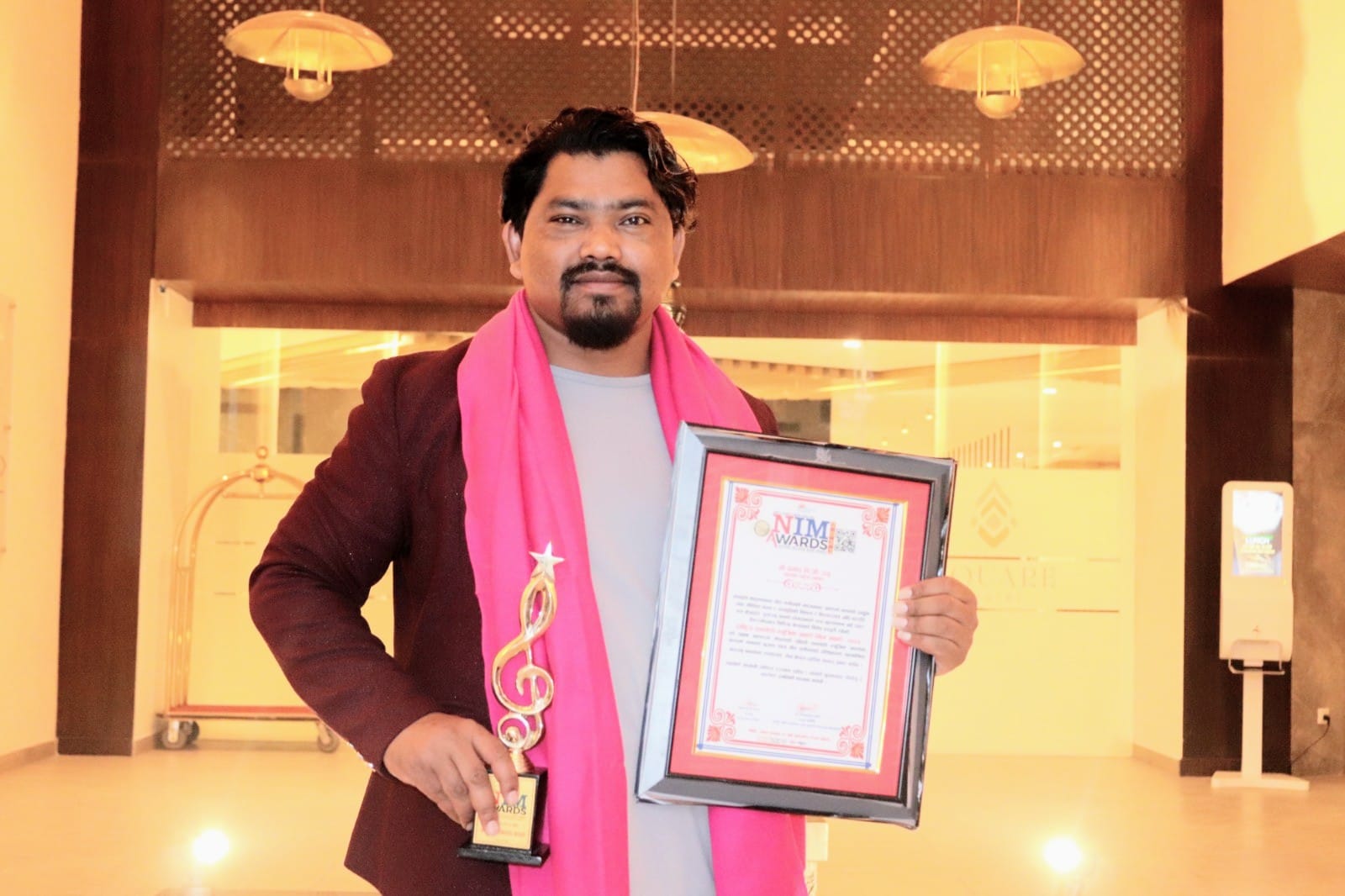 गायक प्रमोद डिजीलाई उत्कृष्ट समाबेशी म्यूजिक अवार्ड