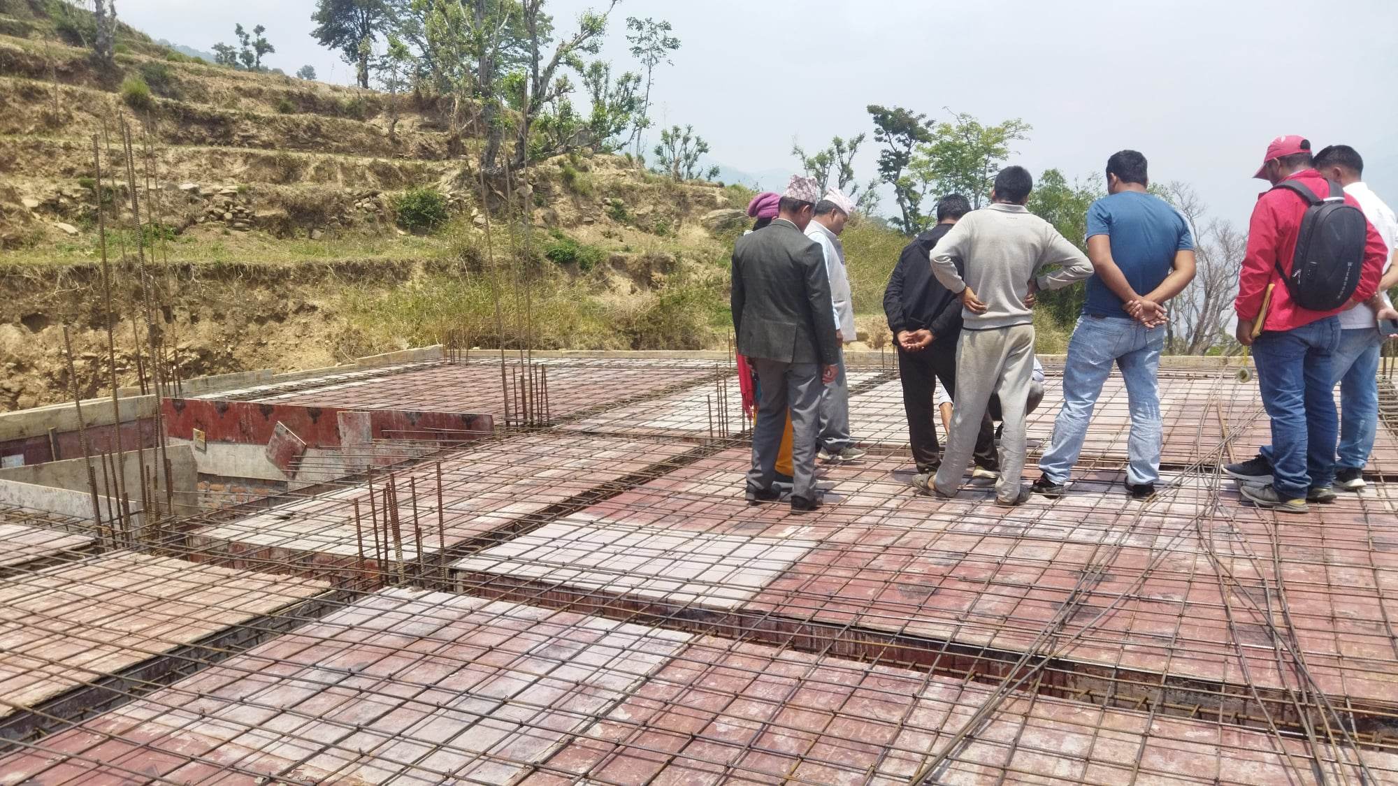 बुढीगंगा ८ को वडा कार्यालय भवन निर्माण सुस्त गतिमा