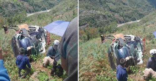 संखुवासभाको भोटखोलामा सिम्रिक एयरको हेलिकप्टर दुर्घटना