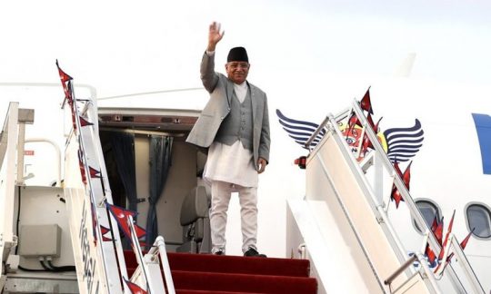 भारत भ्रमण सकेर स्वदेश फर्किए प्रधानमन्त्री प्रचण्ड