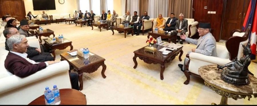 बालुवाटारमा गठबन्धन बैठक : बजेटमा बढेको असन्तुष्टि सम्बोधनको प्रयास